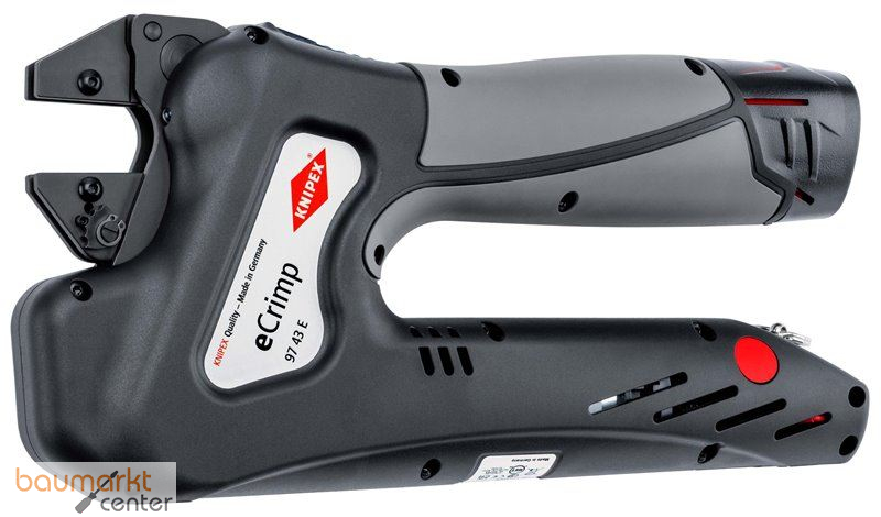 KNIPEX 97 43 E eCrimp Elektromechanische Crimp-Systemzange f�r auswechselbare Crimpeins�tze 270 mm