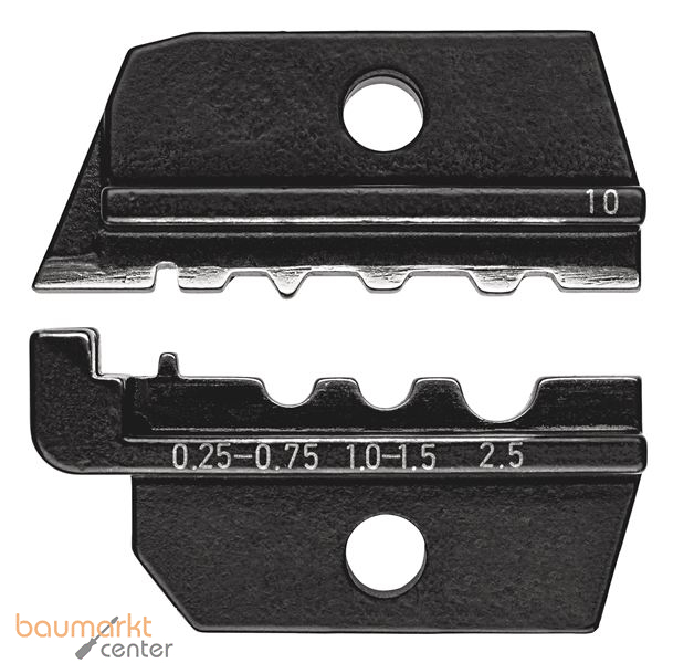 KNIPEX 97 49 10 Crimpeinsatz f�r unisolierte Rohr- und Quetschkabelschuhe sowie unisolierte Sto�- und Quetschverbinder nach DIN 46341