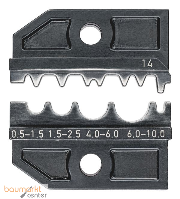KNIPEX 97 49 14 Crimpeinsatz f�r unisolierte Rohr- und Quetschkabelschuhe sowie unisolierte Sto�- und Quetschverbinder nach DIN 46341
