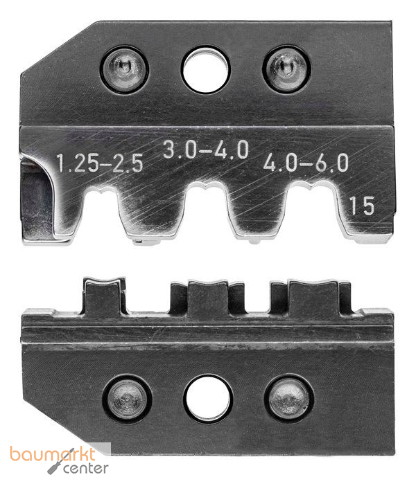 KNIPEX 97 49 15 Crimpeinsatz f�r Fahnenstecker und unisolierte offene Steckverbinder