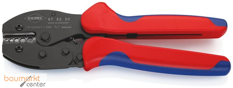KNIPEX 97 52 30 SB PreciForce� Crimpzange mit Mehrkomponenten-H�llen br�niert 220 mm