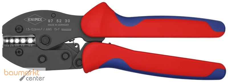 KNIPEX 97 52 30 PreciForce� Crimpzange mit Mehrkomponenten-H�llen br�niert 220 mm