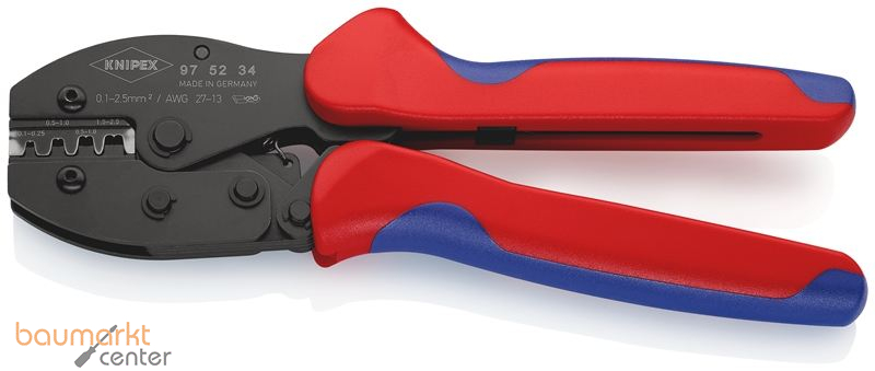 KNIPEX 97 52 34 SB PreciForce� Crimpzange mit Mehrkomponenten-H�llen br�niert 220 mm