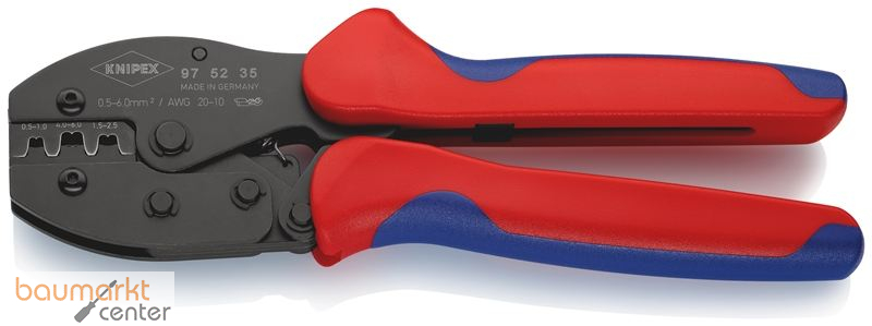KNIPEX 97 52 35 SB PreciForce� Crimpzange mit Mehrkomponenten-H�llen br�niert 220 mm
