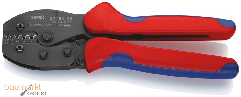 KNIPEX 97 52 38 SB PreciForce� Crimpzange mit Mehrkomponenten-H�llen br�niert 220 mm