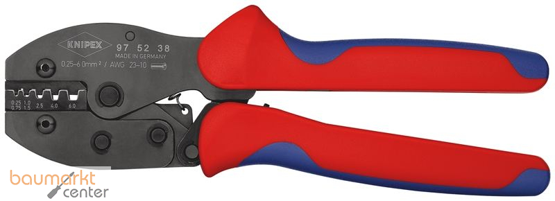 KNIPEX 97 52 38 PreciForce� Crimpzange mit Mehrkomponenten-H�llen br�niert 220 mm