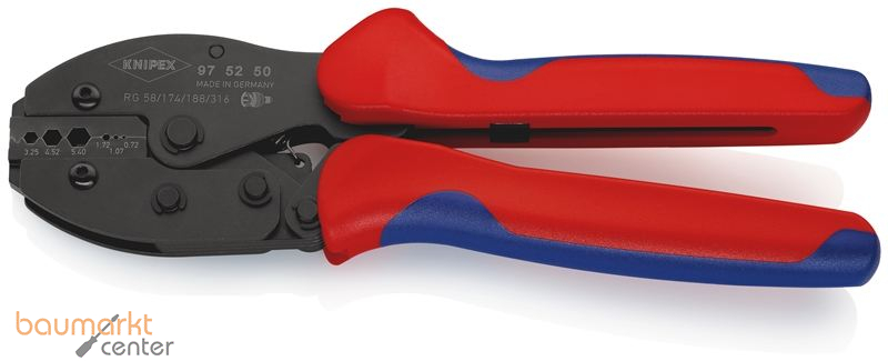 KNIPEX 97 52 50 SB PreciForce� Crimpzange mit Mehrkomponenten-H�llen br�niert 220 mm