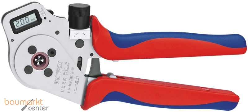 KNIPEX 97 52 65 DG A Vierdornpresszange f�r gedrehte Kontakte mit Mehrkomponenten-H�llen verchromt 240 mm