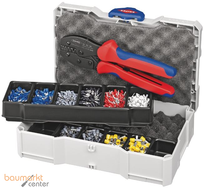 KNIPEX 97 90 23 Crimp-Sortiment f�r Aderendh�lsen 1 x 97 52 38, 7 x Aderendh�lsen Sets 265 mm