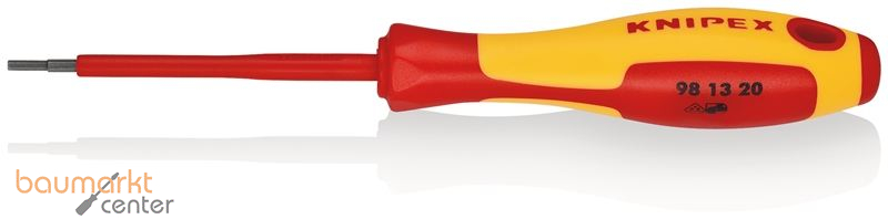 KNIPEX 98 13 20 Schraubendreher f�r Innensechskantschrauben isoliert mit Mehrkomponenten-H�llen, VDE-gepr�ft br�niert 175 mm