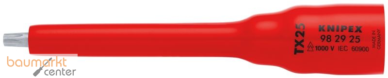 KNIPEX 98 29 25 Steckschl�sseleinsatz 3/8" f�r TX25 123 mm