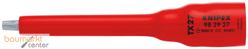 KNIPEX 98 29 27 Steckschl�sseleinsatz 3/8" f�r TX27 123 mm