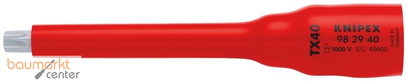 KNIPEX 98 29 40 Steckschl�sseleinsatz 3/8" f�r TX40 123 mm