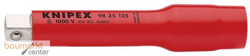 KNIPEX 98 35 125 Verl�ngerung mit Innen- / Au�envierkant 3/8" 125 mm