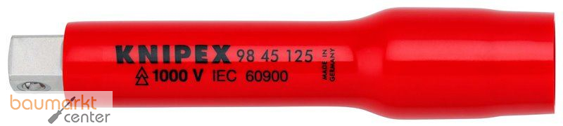 KNIPEX 98 45 125 Verl�ngerung mit Innen- / Au�envierkant 1/2" 125 mm