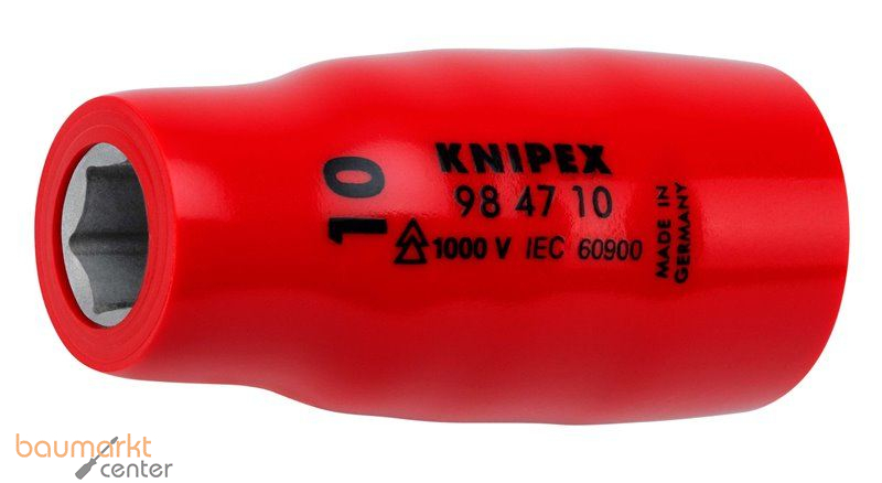 KNIPEX 98 47 10 Steckschl�sseleinsatz f�r Sechskantschrauben mit Innenvierkant 1/2" 54 mm