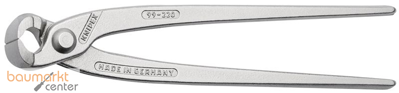 KNIPEX 99 04 220 Monierzange (Rabitz- oder Flechterzange) glanzverzinkt 220 mm