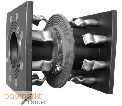 Aliaxis Wanddurchf. PE d400 beidseit.Flansch DN400 PN10 gebo.Duebel V4A Dichtk.NR