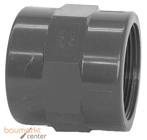 Aliaxis Muffe PVC-U MFV R 1 1/4" PN16 Gewinde beidseitig