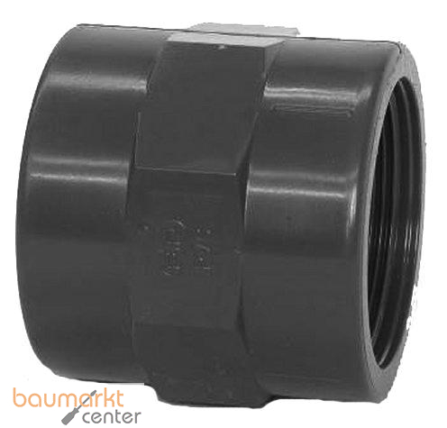 Aliaxis �berg.muffe PVC-U MIFV d 63 x 2" PN16 Klebmuffe/Gewindeanschluss