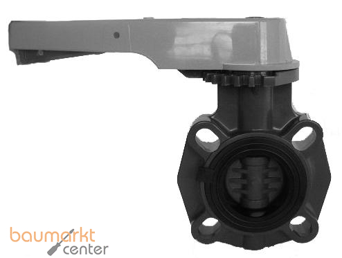 Aliaxis Absperrklappe PVC FEOV/Viton 50mm DN 40 Handhebel FKM-Auskleid.m.Dichtung