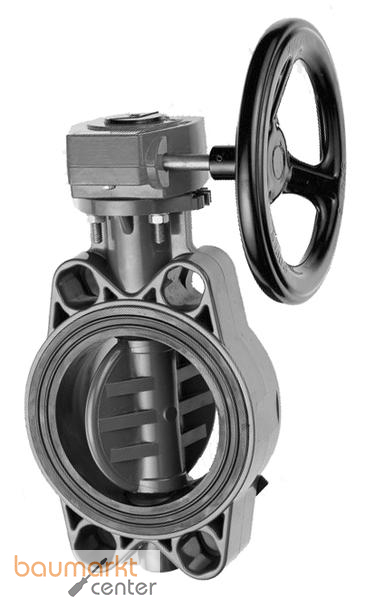 Aliaxis PVC-U Absperrklappe d75 EPDM Handgetriebe FEOV-RM-EPDM