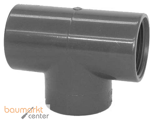 Aliaxis T-St�ck 90 Gr. PVC-U TFV R 1 1/4" PN16 Gewindemuffe