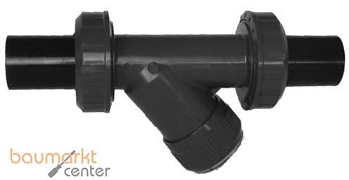 Aliaxis PVC-U Schmutzf�nger d40 FKM Verschr. PE100-LS-Stutzen RVBEV-FKM