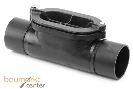 Aliaxis Putzst�ck f.PE Abfluss d 125 schwarz mit ovalem Verschluss