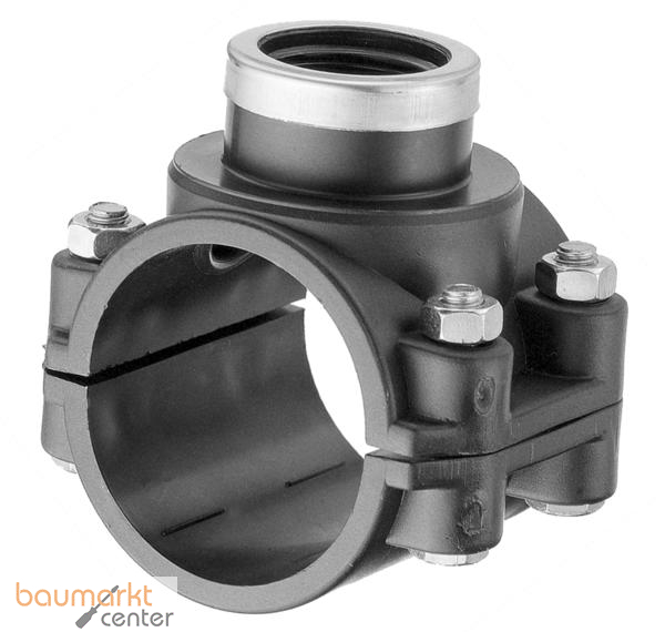 Aliaxis Anbohrschelle PP UFM 75mm x 1"IG zylindrisch O-Ring NBR schwarz