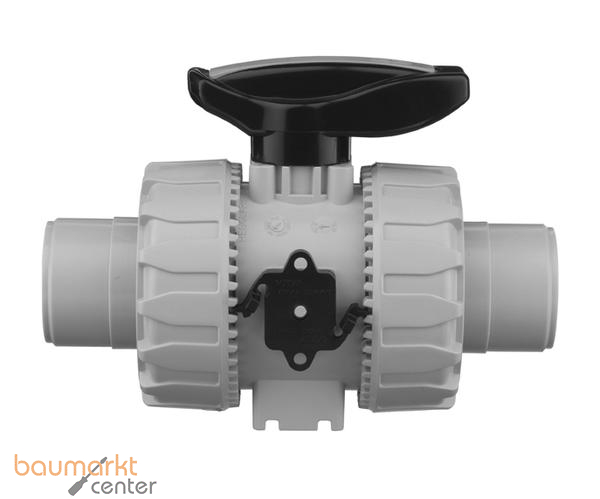 Aliaxis 2-Wege Kugelhahn VK Dual Block mit PP- Stutzen zum Muffenschwei�en d 40
