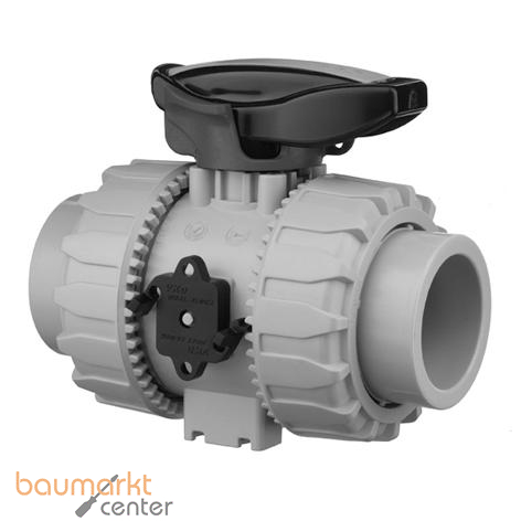 Aliaxis 2-Wege Kugelhahn VK Dual Block aus PP-H mit Schwei�muffen VKDIM-SHX/EPDM d 16