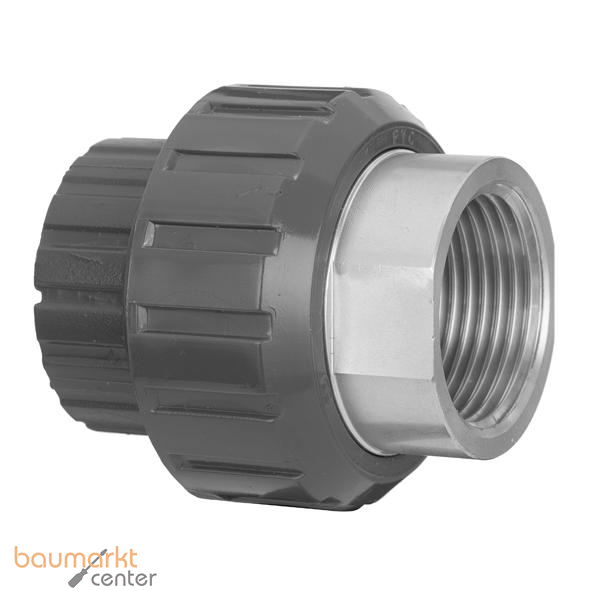 Aliaxis �-Verschr. PVC-U/Ms. BIFOV d75 x 2 1/2 PN 16 IG