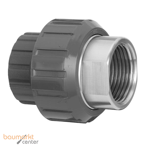 Aliaxis �-Verschr. PVC-U/Edelst. BIFXV d20x 1/2 PN 16 IG