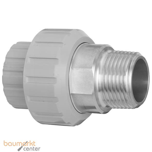 Aliaxis �berg-Verschraub. PVC-C d50 x R1 1/2 AG auf Messing BIROC-EPDM