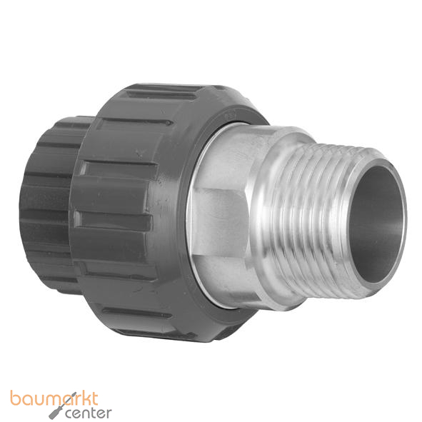 Aliaxis �-Verschr. PVC-U/Ms. BIROV d 90 x 3 PN 16 AG