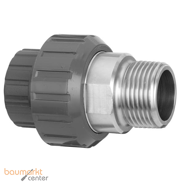 Aliaxis �-Verschr. PVC-U/Edelst. BIRXV d 63 x 2 PN 16 AG