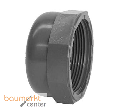 Aliaxis Endkappe PVC-U CFV R 3/4" PN16 Gewindemuffe