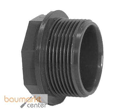 Aliaxis Stopfen PVC-U PFV R 4" PN16 Gewindestutzen