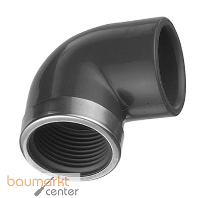 Aliaxis Winkel PVC-U 90 Gr. m. Metallring, d 32 x 1, GM3