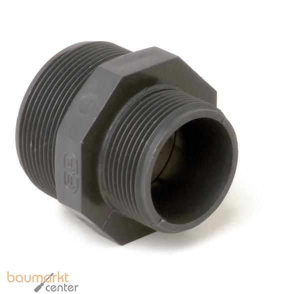 Aliaxis Red-Nippel PVC-U NRFV R 1 1/2 x 2 PN16 Gewindestutzen