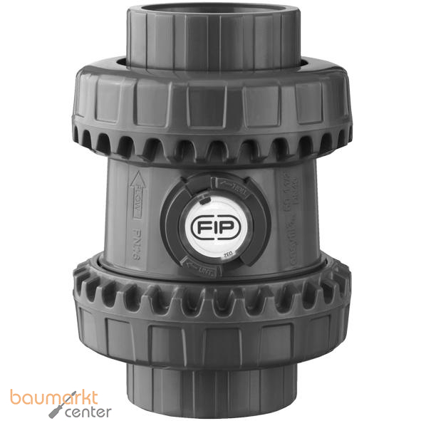 Aliaxis Kugelr�ckschlagventil PVC-U R1 1/2 FKM Gewindemuffe SSE-Easyfit SSEFV-FKM
