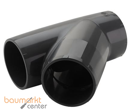 Aliaxis T-St�ck 45 Gr. PVC-U YIV d 75 PN 16 Klebmuffe