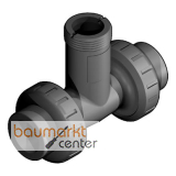 Aliaxis Inst. T-Fitting PVC-U/EPDM Gewinde- muffe BSP 1 1/2"
