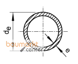 Aliaxis PE-Abflussrohr getempert schwarz L=5 m d 110 x 4,2