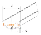 Aliaxis Tragschale m. Aluzink185-Beschichtung L = 3 m d 110