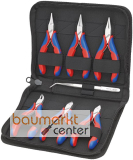 KNIPEX 00 20 16 Elektronikzangen-Set mit Werkzeugen f�r Arbeiten an elektronischen Bauteilen 7-teilig 215 mm