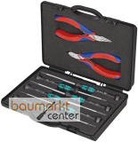 KNIPEX 00 20 18 Elektronikzangen-Set mit Werkzeugen f�r Arbeiten an elektronischen Bauteilen 8-teilig 215 mm