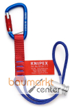 KNIPEX 00 50 13 T BK Adapterschlaufen mit fixiertem Materialkarabiner Zur Werkzeug-Absturzsicherung 186 mm