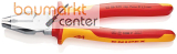 KNIPEX 02 06 225 Kraft-Kombizange isoliert mit Mehrkomponenten-H�llen, VDE-gepr�ft verchromt 225 mm